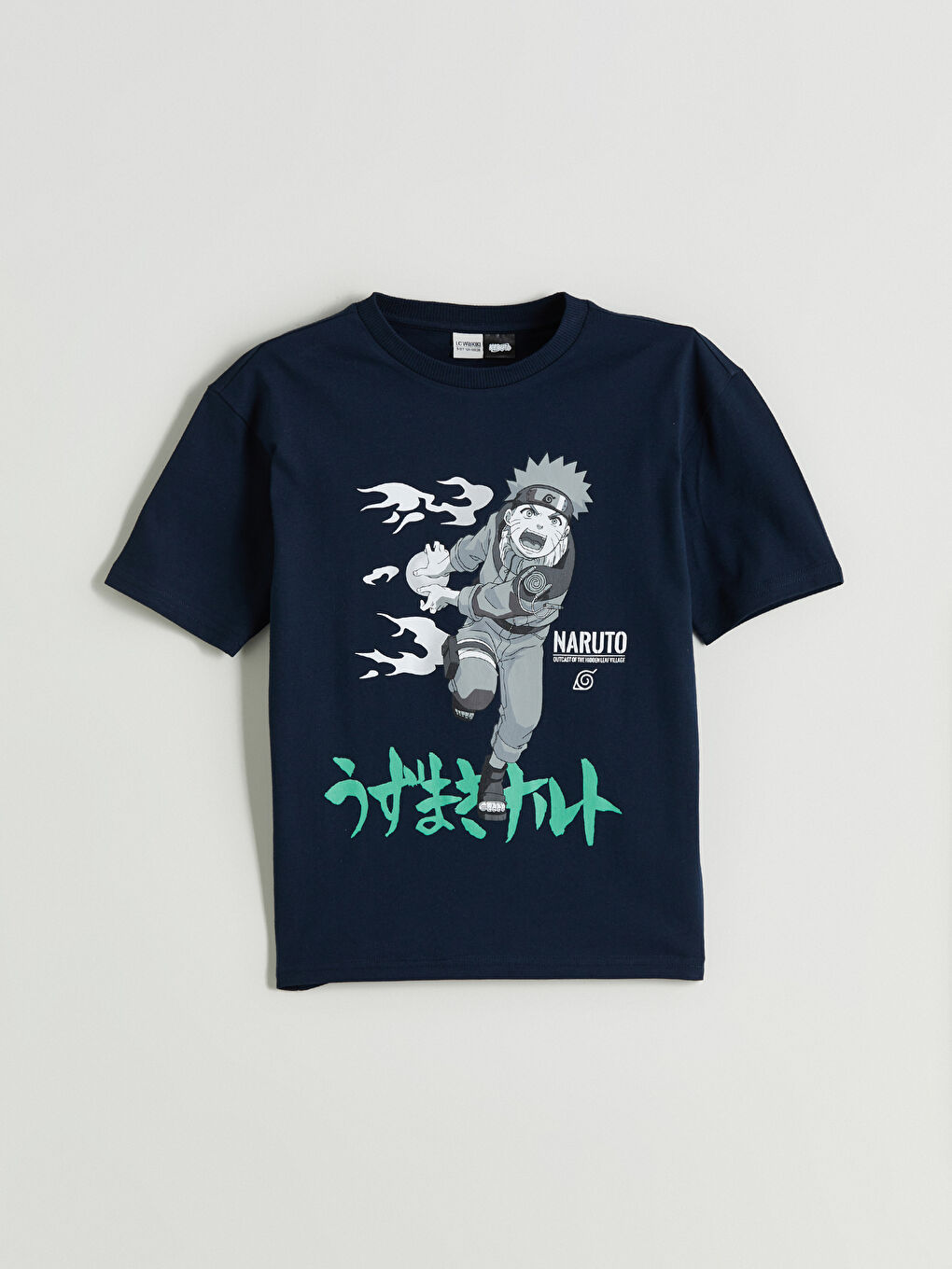 LCW Kids Crew Neck Naruto Printed Boys' T-Shirt -S5MD74Z4-DWP