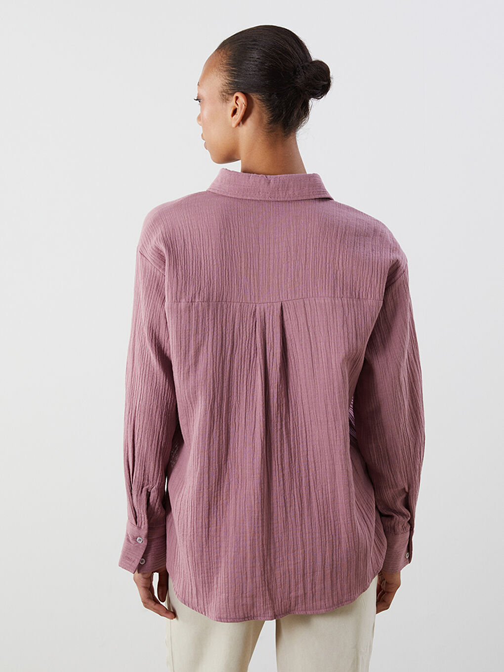 Textured Women's Shirt -S5MD89Z8-JLY