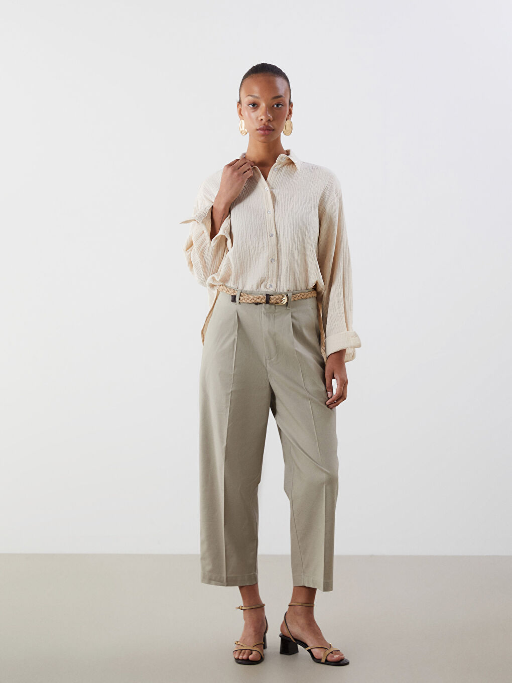 Textured Women's Shirt -S5MD89Z8-R9J