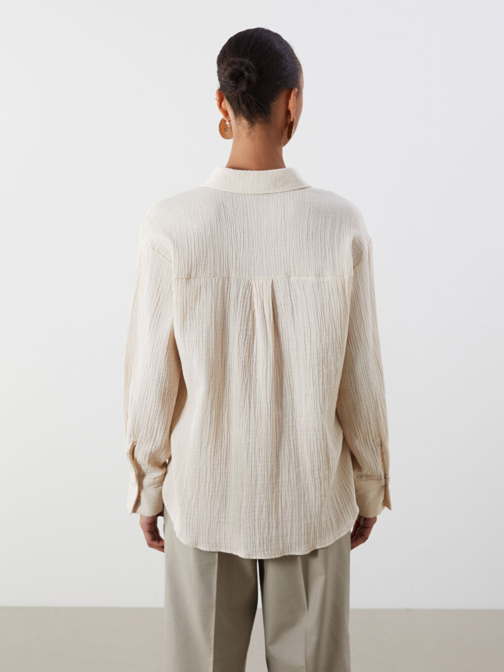 Textured Women's Shirt -S5MD89Z8-R9J