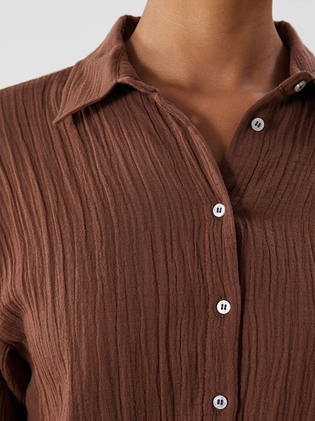 Textured Women's Shirt -S5MD89Z8-YKY