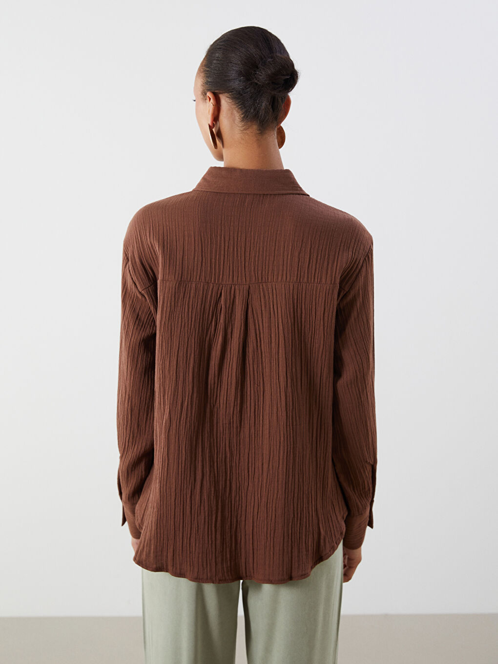Textured Women's Shirt -S5MD89Z8-YKY