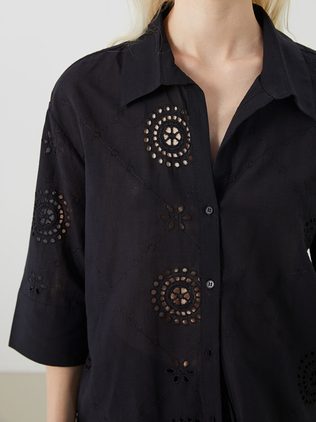 Openwork Oversize Women's Shirt -S5MD91Z8-CVL
