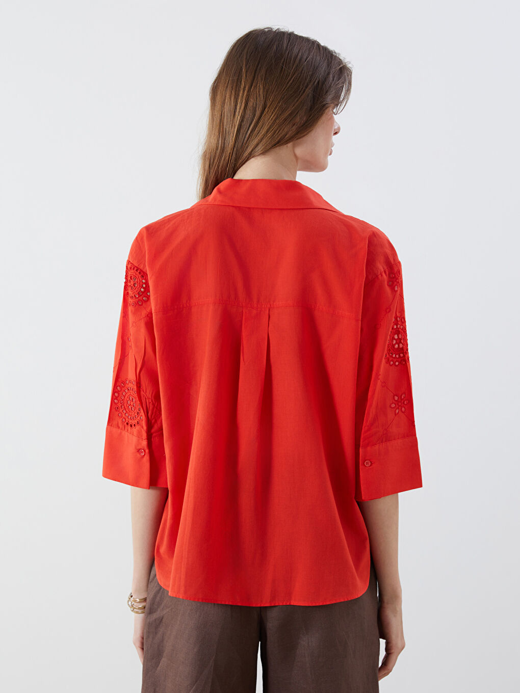 Openwork Oversize Women's Shirt -S5MD91Z8-JRG