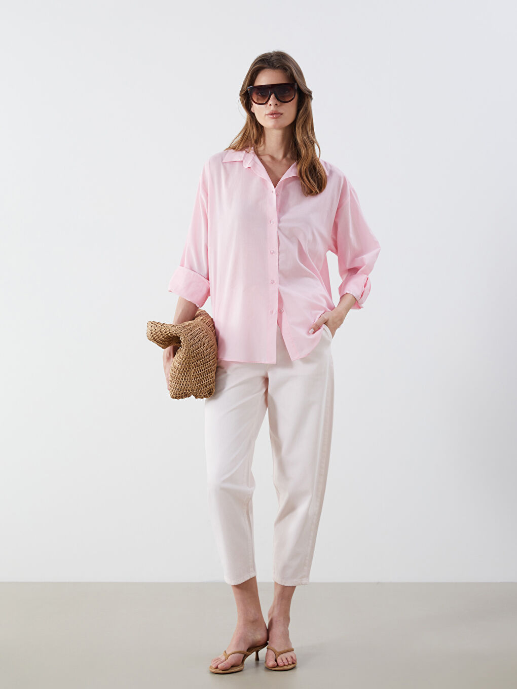 LCW Vision Oversize Women's Shirt -S5MD98Z8-DMQ