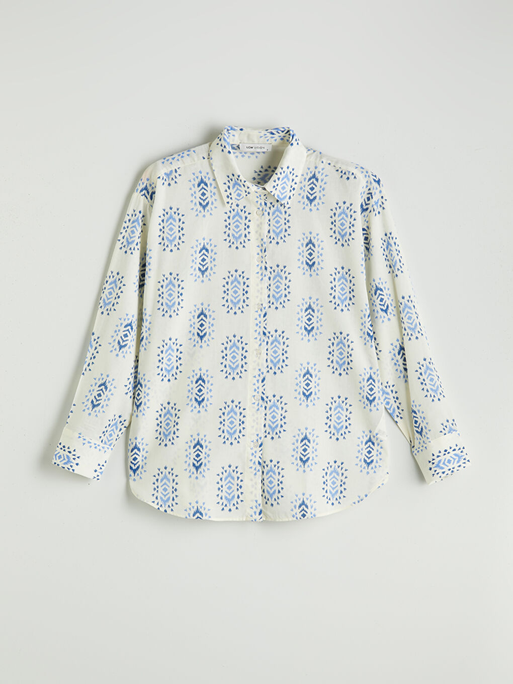 Patterned Oversize Women's Shirt -S5MD99Z8-LQQ