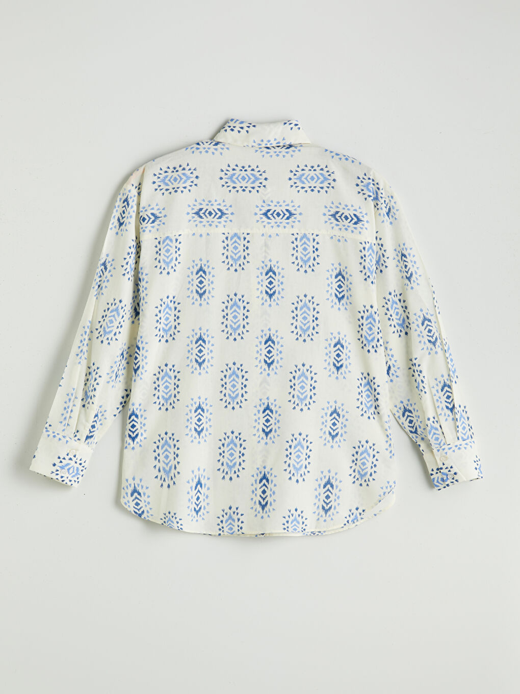 Patterned Oversize Women's Shirt -S5MD99Z8-LQQ