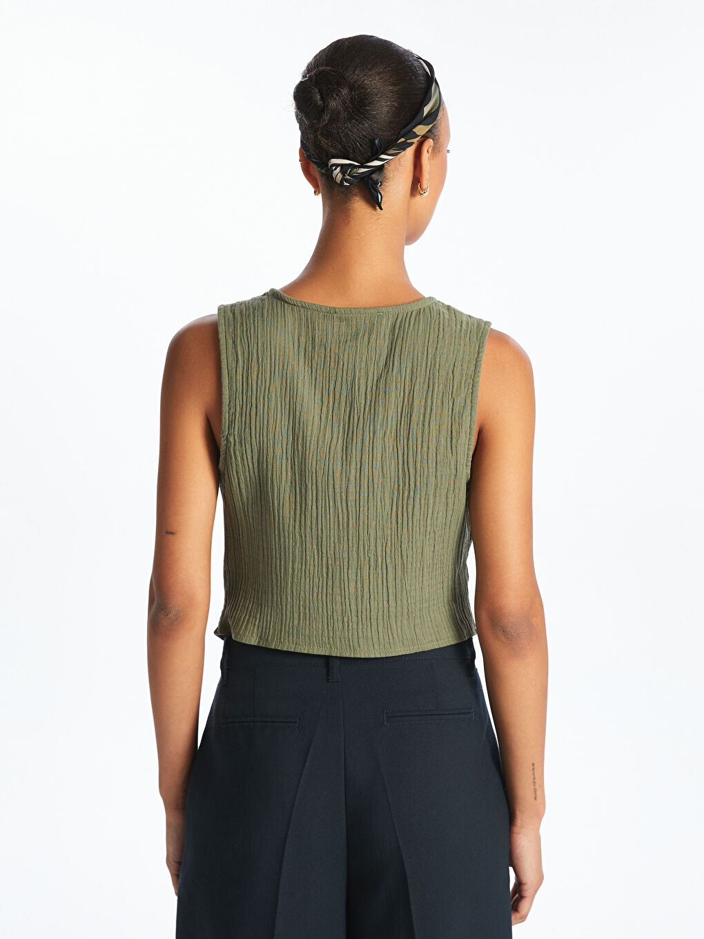 Woman KHAKI Waistcoat -S5ME19Z8-YCY