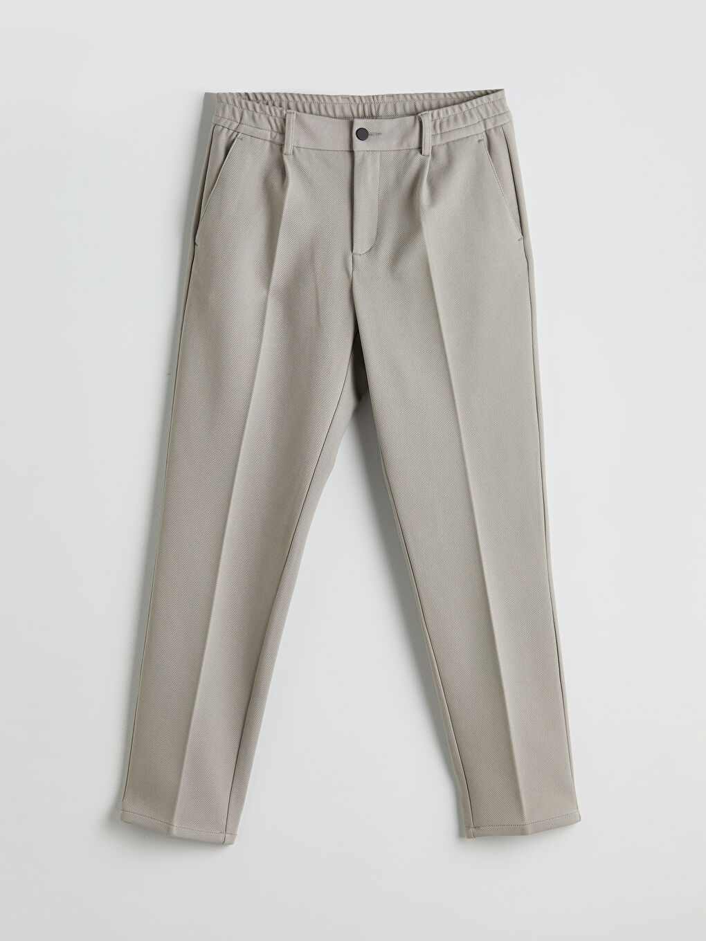 Bej Standart Kalıp Erkek Pantolon-4