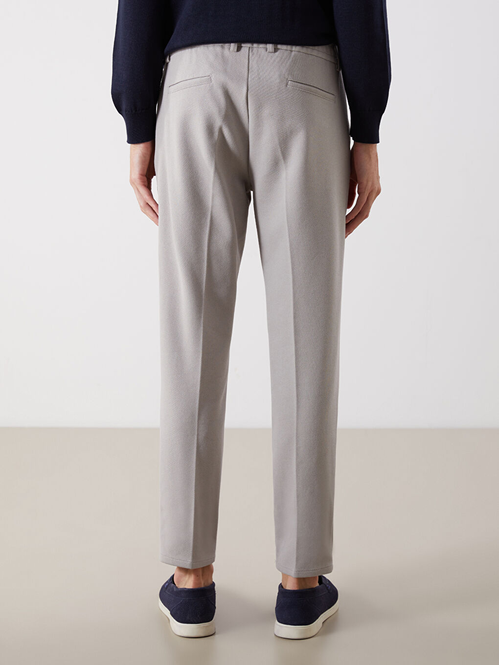 Bej Standart Kalıp Erkek Pantolon-3