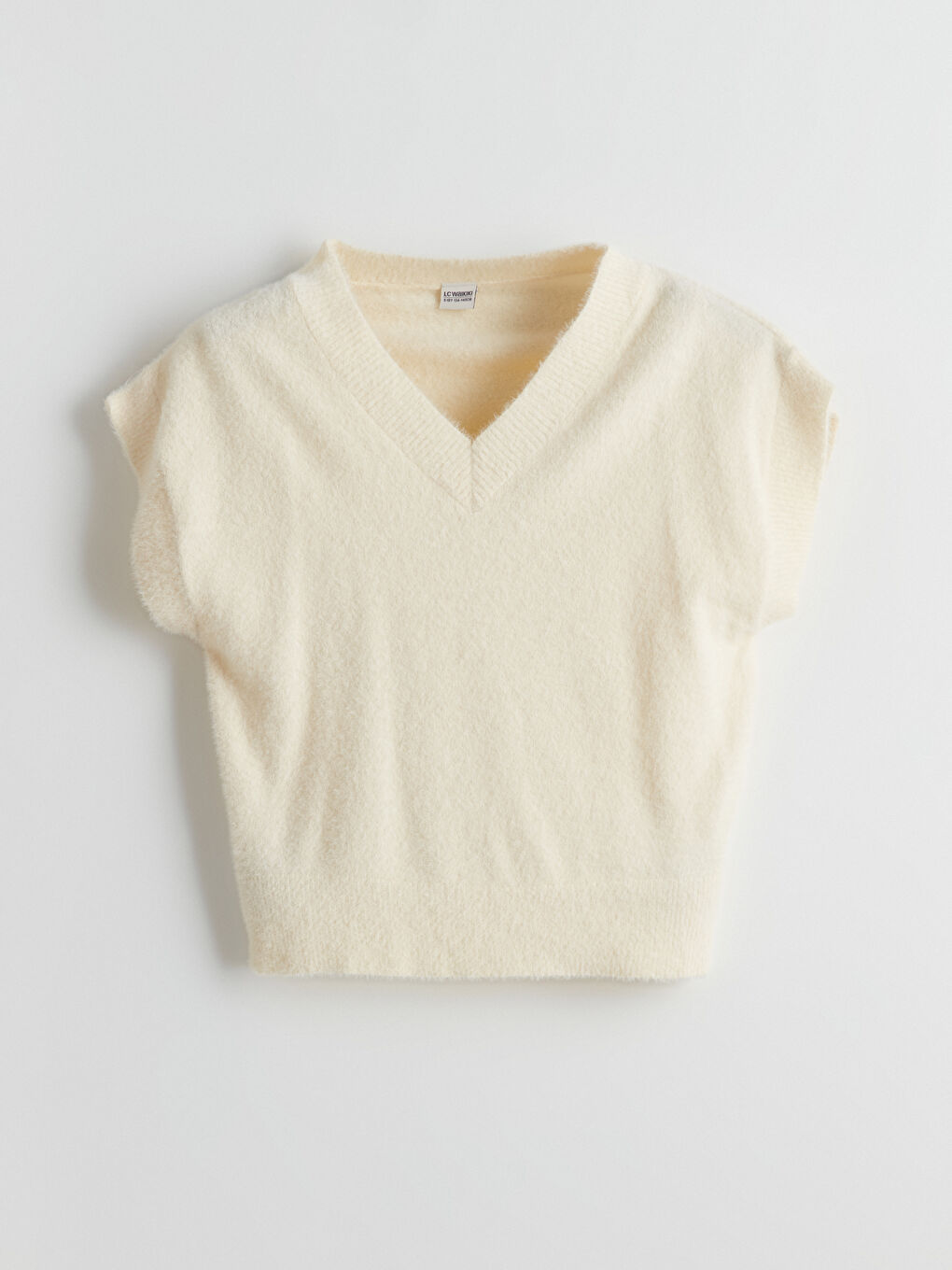 V-Neck Girls' Knit Sweater Vest -S5ME49Z4-FES