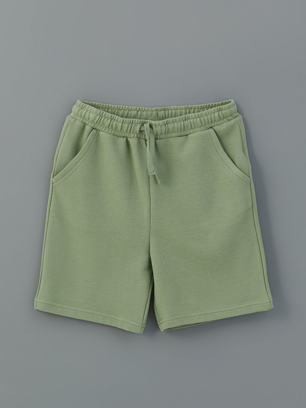 Yeşil Beli Lastikli Erkek Çocuk Şort