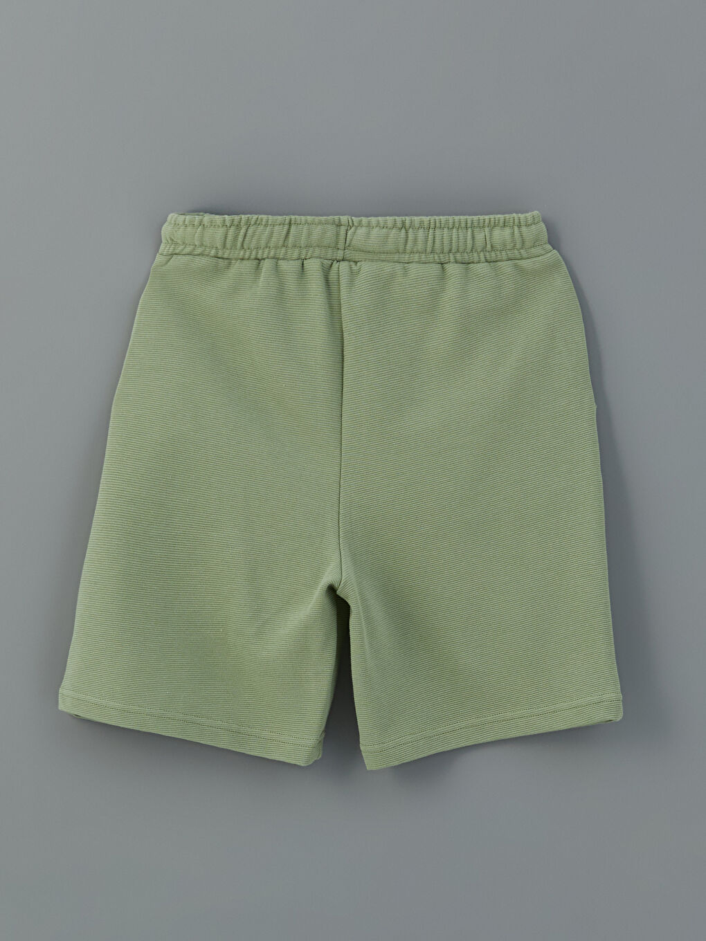 Yeşil Beli Lastikli Erkek Çocuk Şort-1