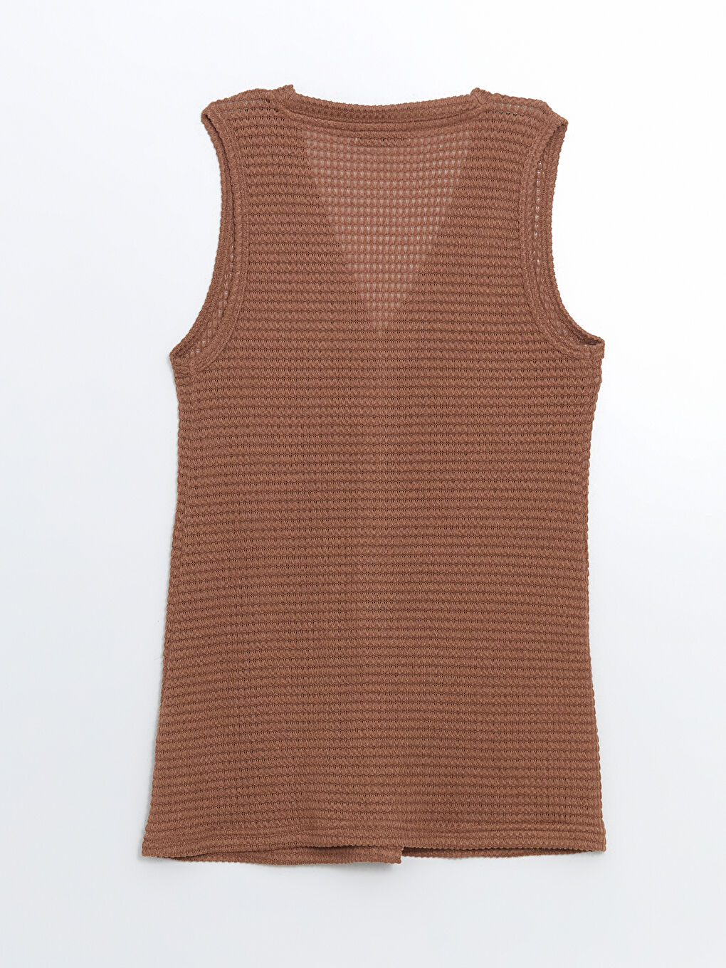 LCW Vision V Neck Textured Women's Waistcoat -S5MF03Z8-GE8