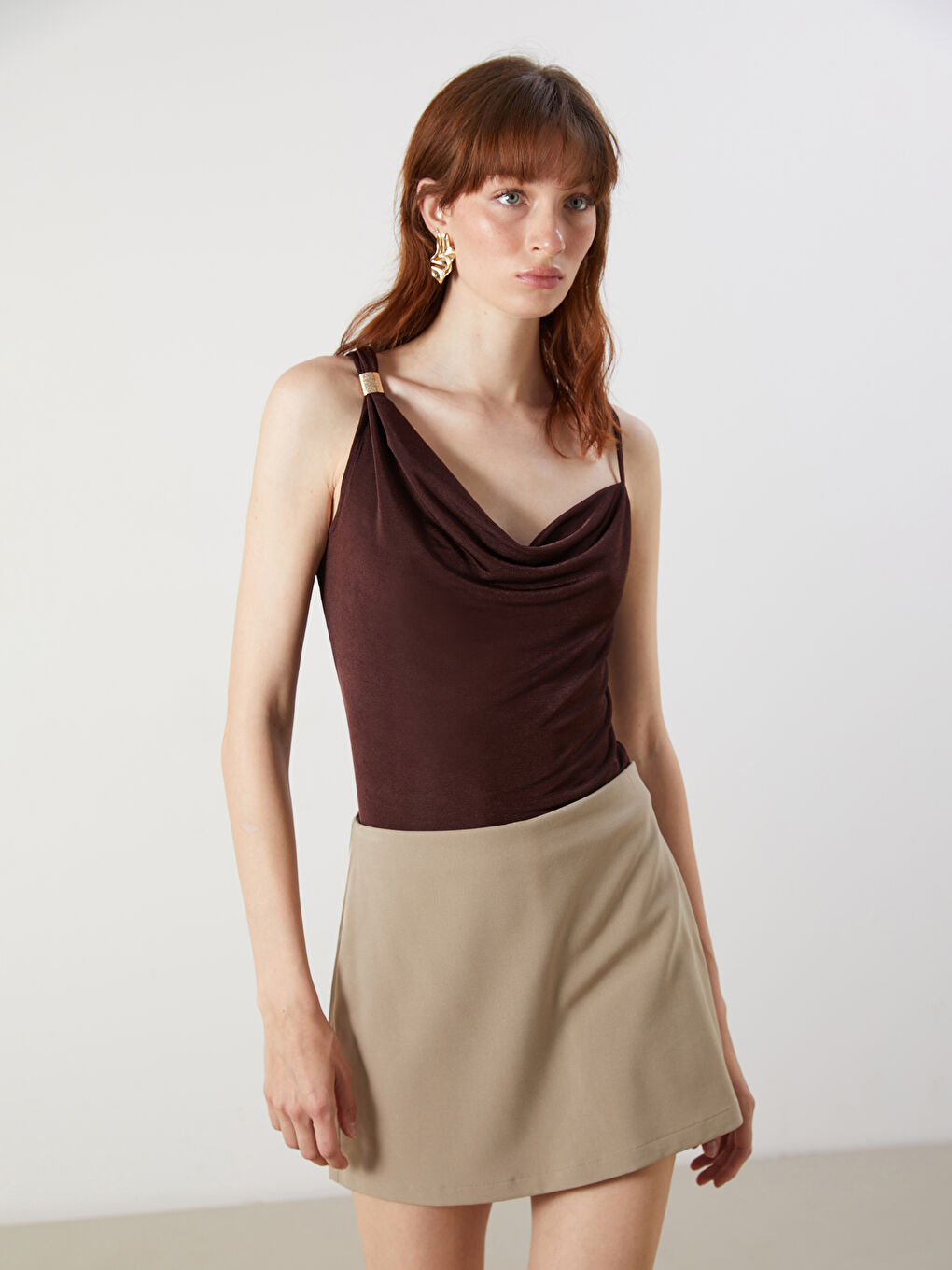 LC Waikiki Woman BROWN Blouse -S5MF04Z8-HDD