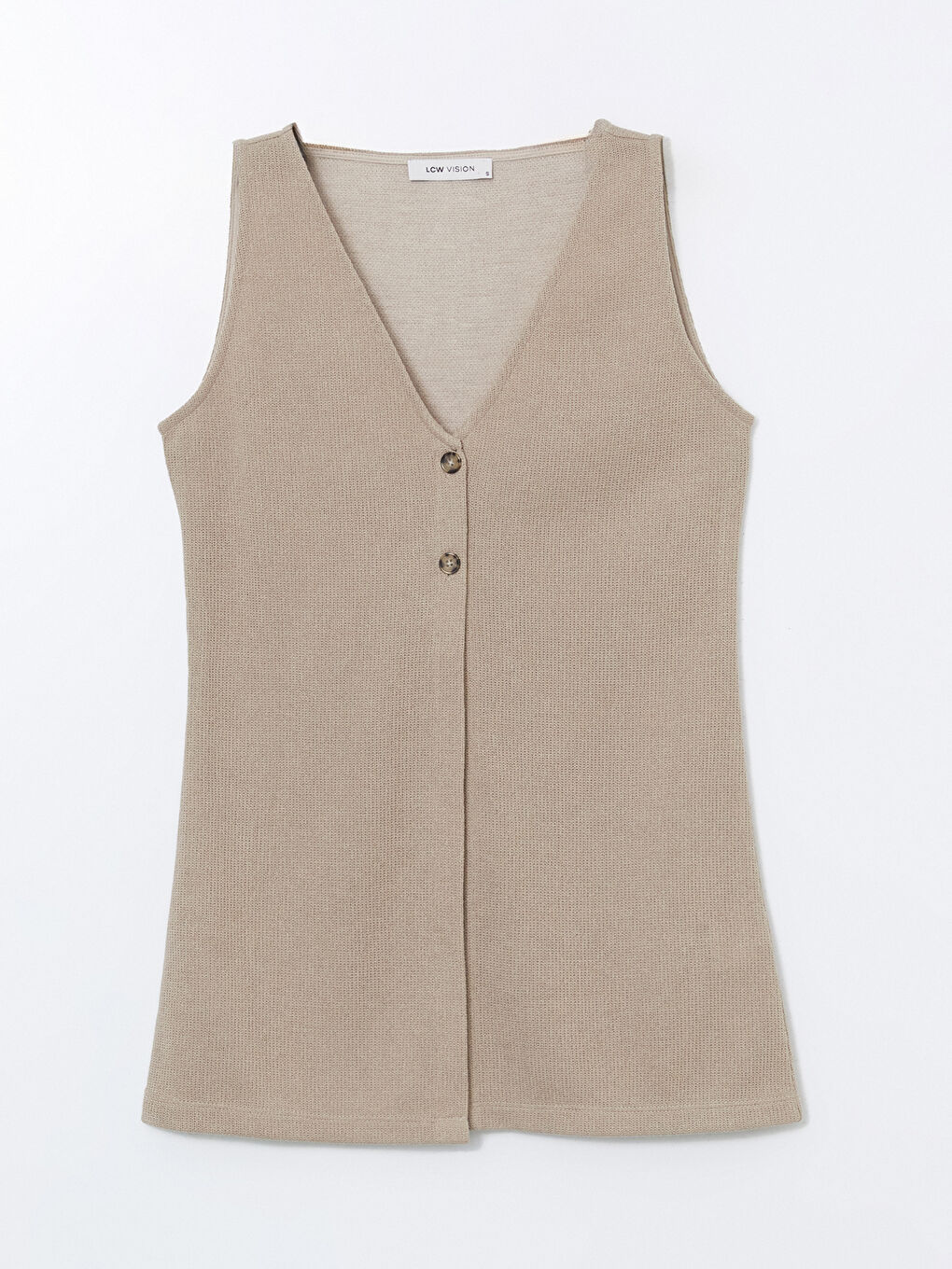 LCW Vision V-Neck Women's Waistcoat -S5MF05Z8-G7K