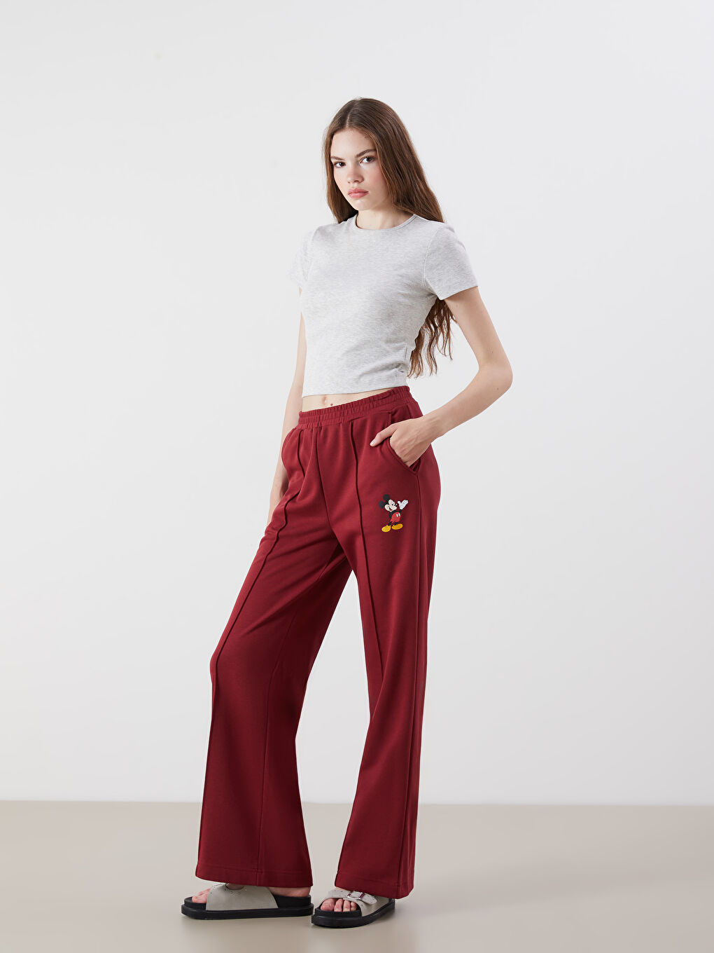 Pantalon de survêtement ROUGE BORDEAUX Femme