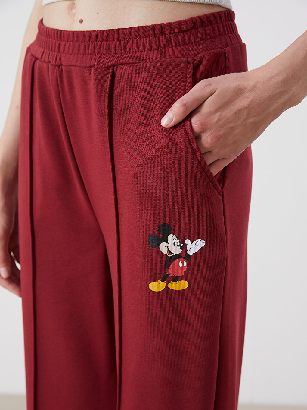 Pantalon de survêtement ROUGE BORDEAUX Femme-2