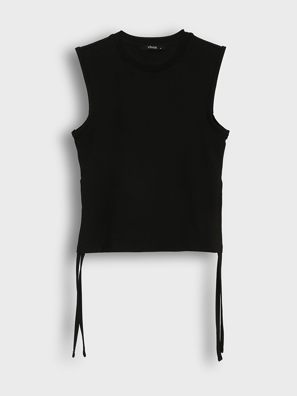 Crew Neck Ruched Crop