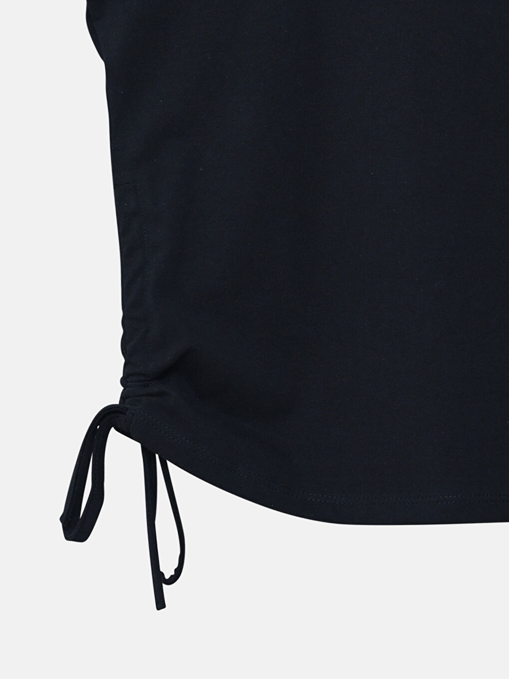 Crew Neck Ruched Crop-3