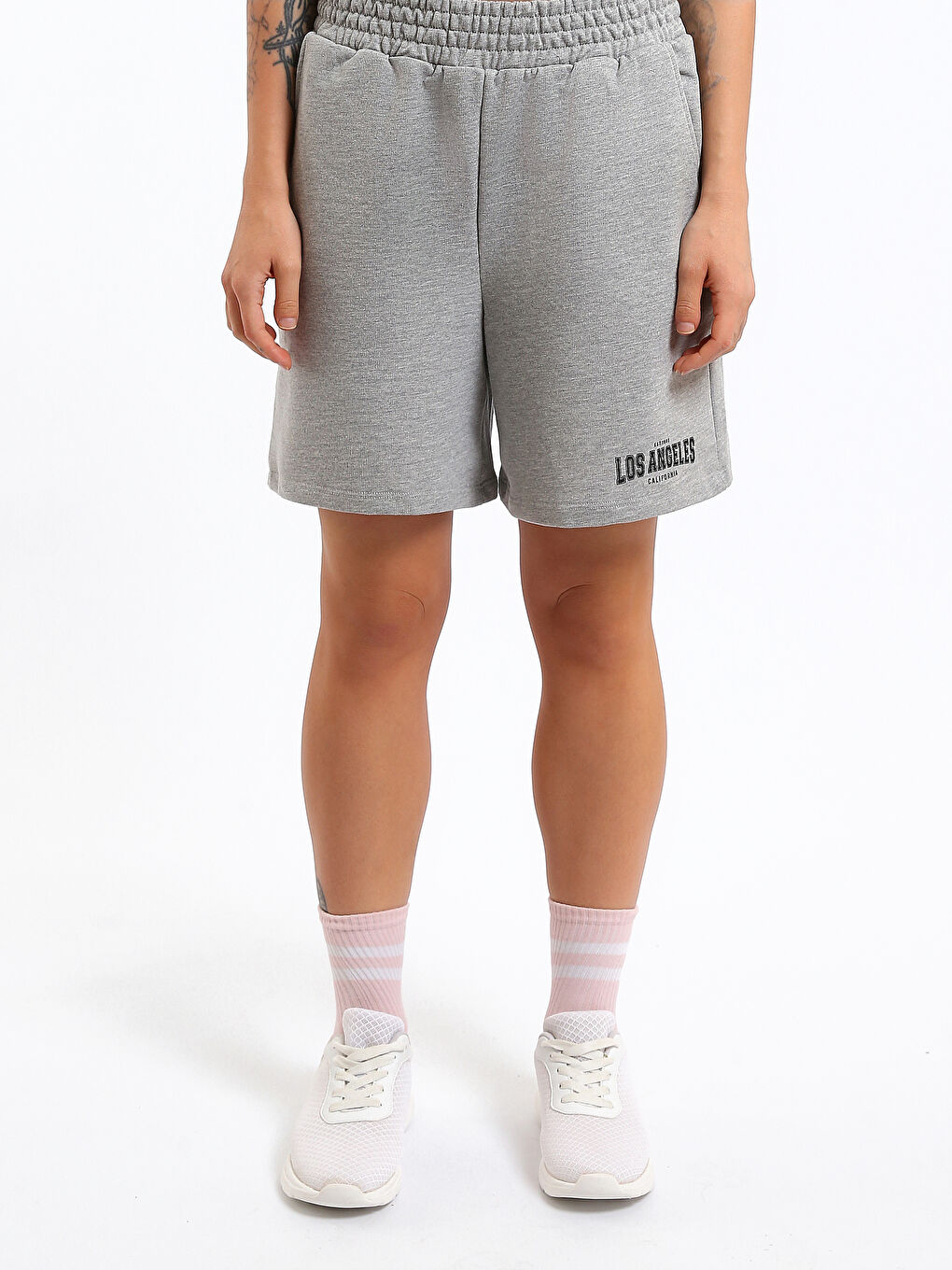 Shorts Imprimés à Taille Élastiquée pour Femmes-1