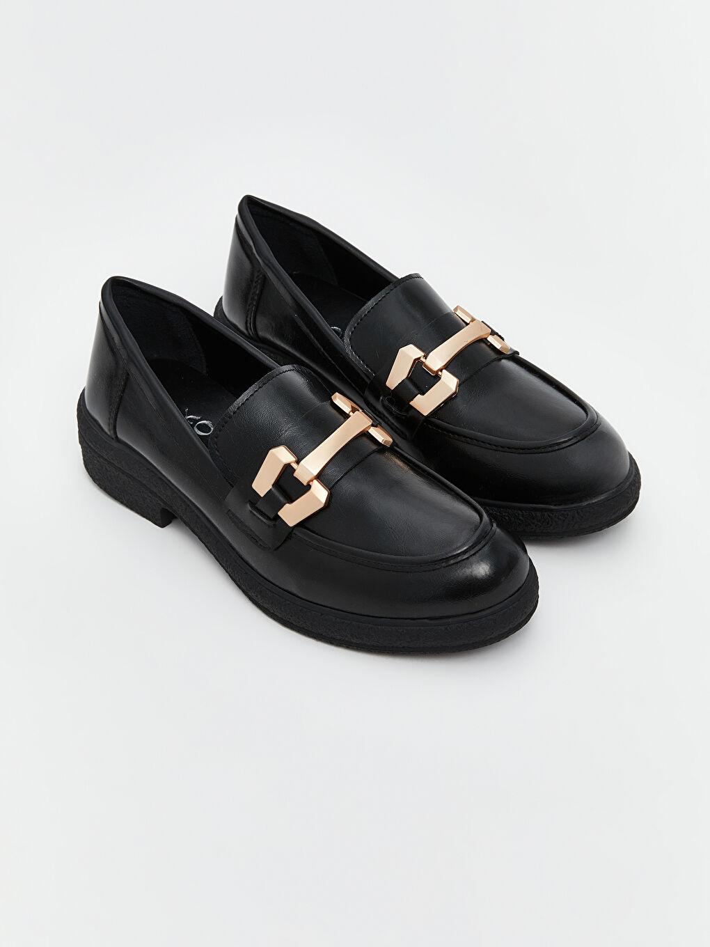 Metal Buckle Women's Loafer Shoes -S5MF72Z8-HUC