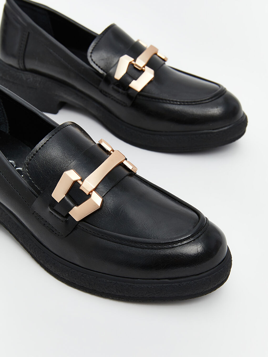 Metal Buckle Women's Loafer Shoes -S5MF72Z8-HUC
