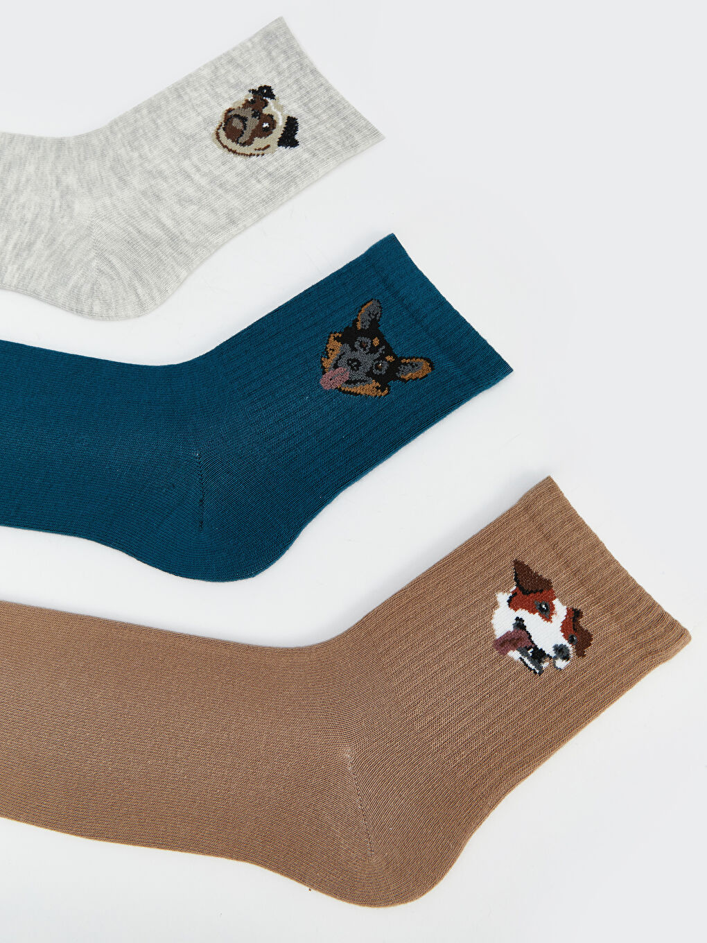 Karışık Baskılı Erkek Soket Çorap 3'lü-1