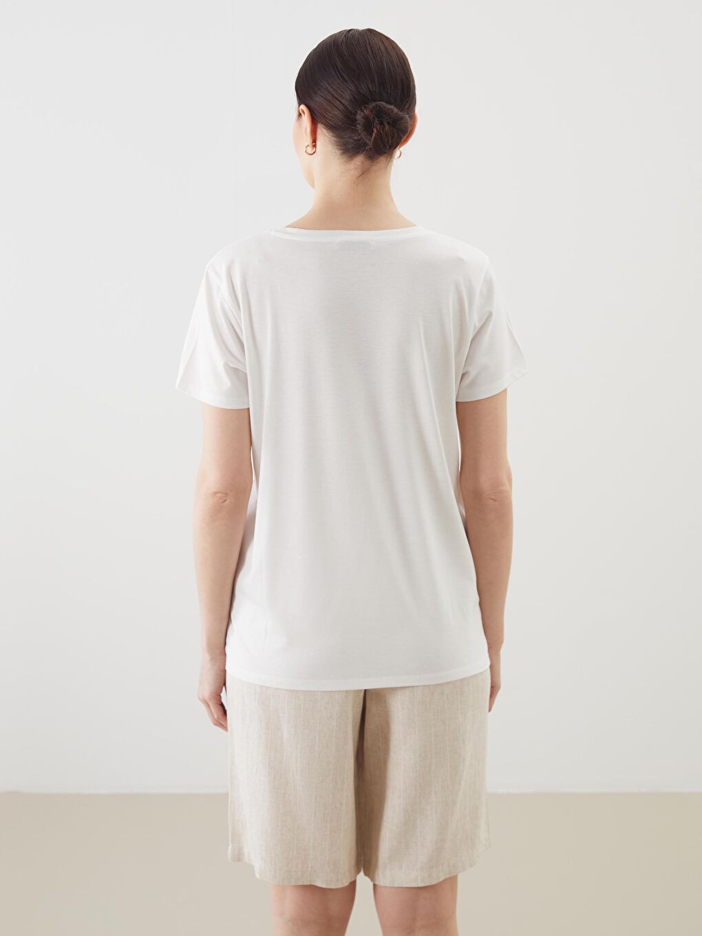 Crew Neck Printed Woman T-Shirt-3