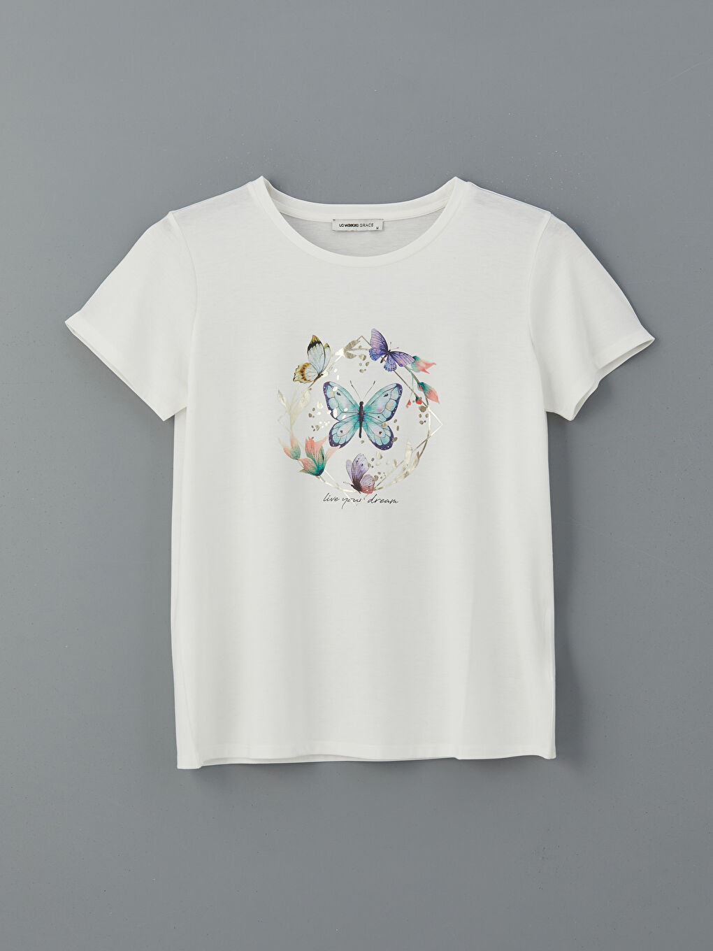 Crew Neck Printed Woman T-Shirt-4