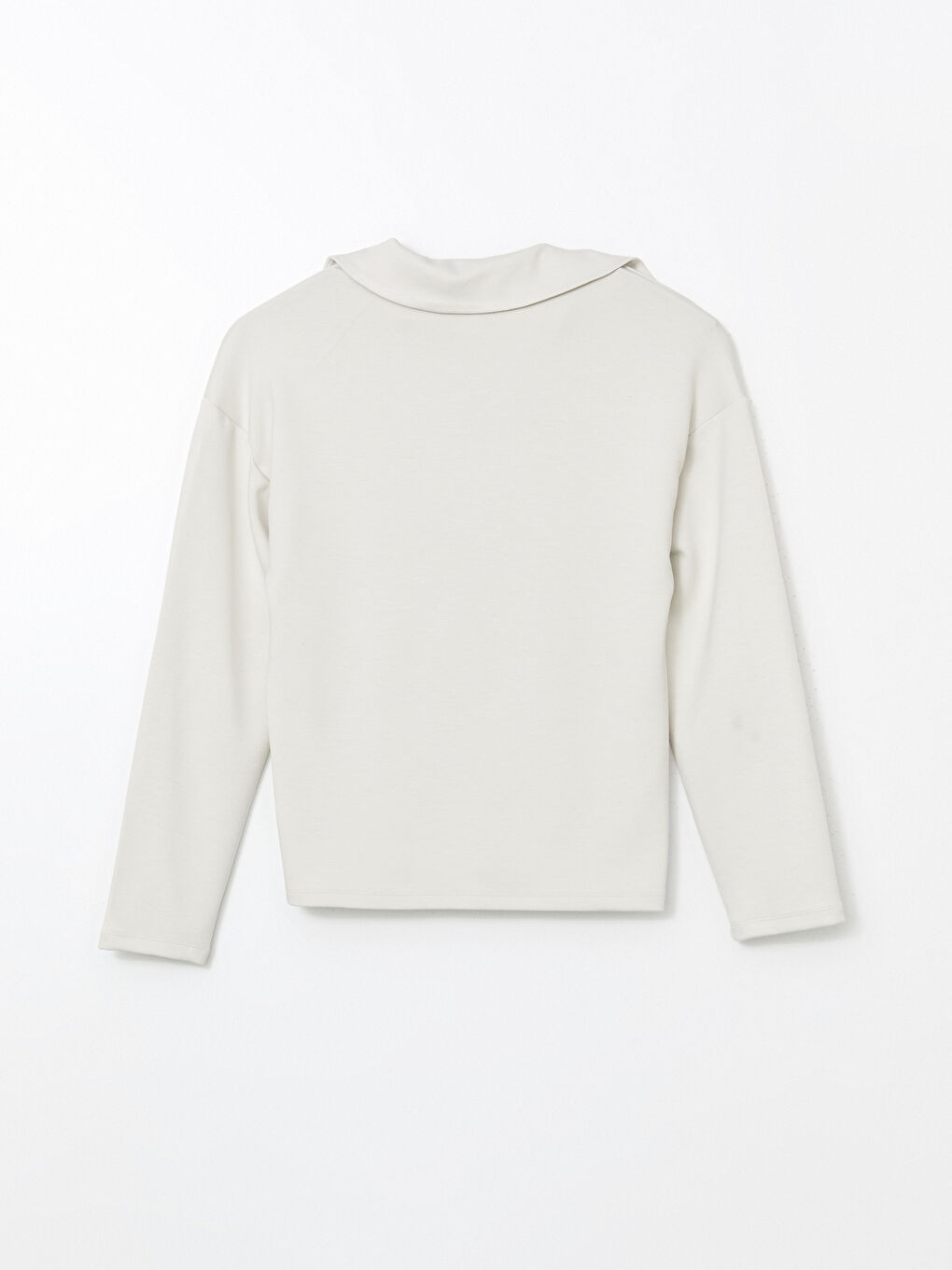 LCW Vision Bej Polo Yaka Kadın Sweatshirt - 5