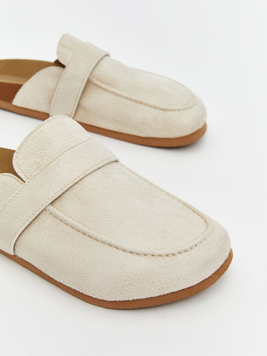 Bej Düz Erkek Ev Terliği-2