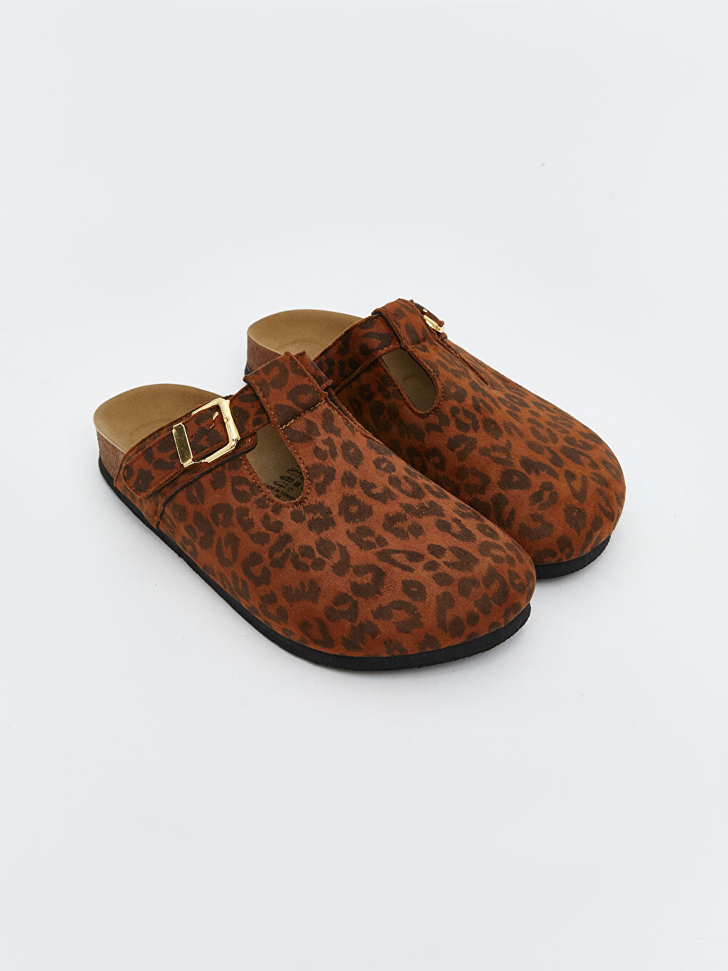 Karışık Leopar Desenli Kadın Ev Terliği