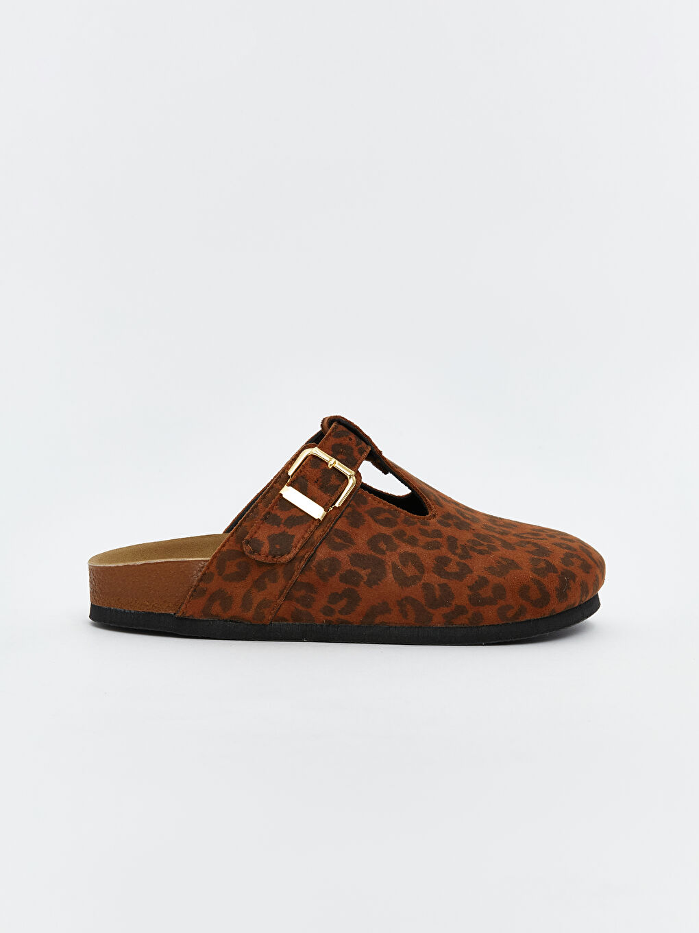 Karışık Leopar Desenli Kadın Ev Terliği-1