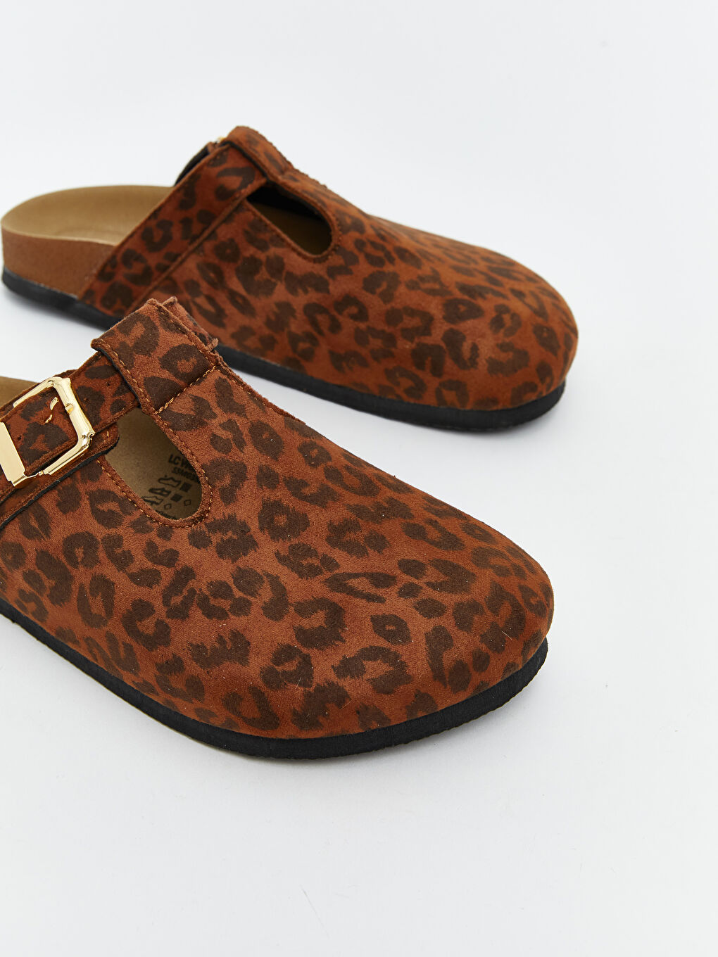 Karışık Leopar Desenli Kadın Ev Terliği-2
