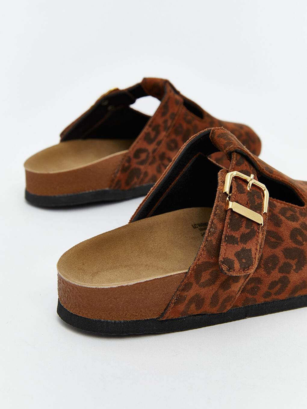 Karışık Leopar Desenli Kadın Ev Terliği-3