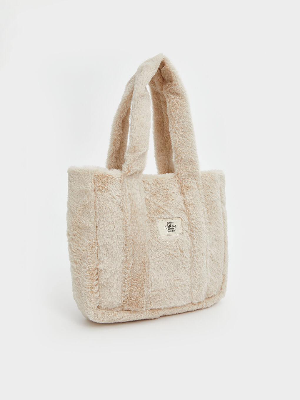 LCW ACCESSORIES Bej Nakışlı Kız Çocuk Pelüş El çantası