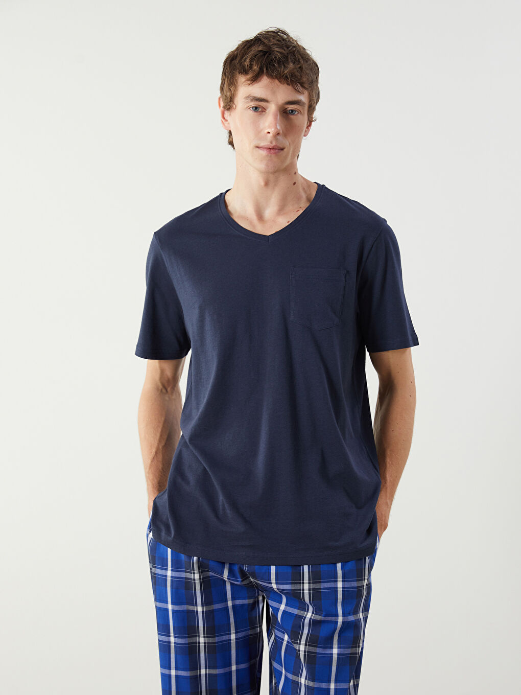 LCW ECO Standart Kalıp Erkek Pijama Takımı -S5MH39Z8-CRP
