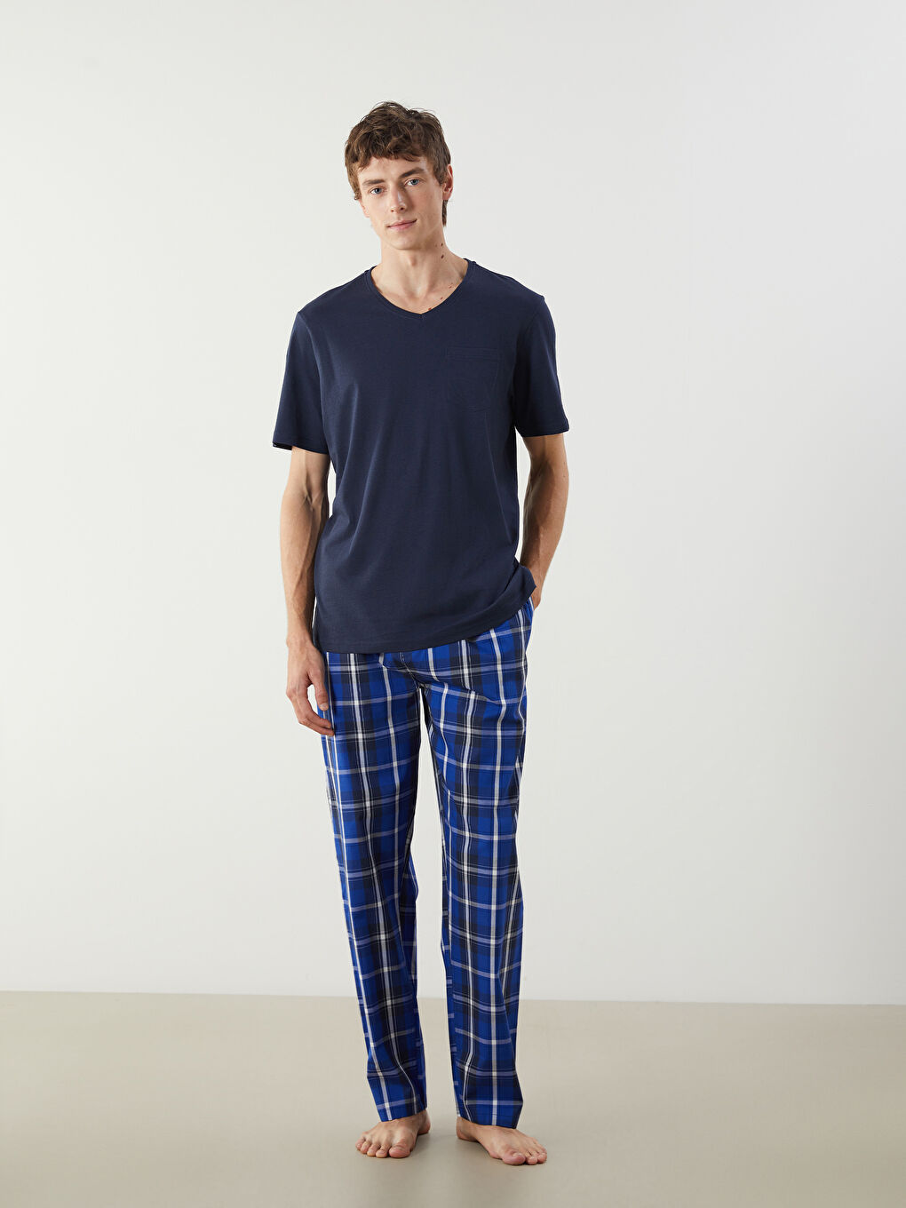 LCW ECO Standart Kalıp Erkek Pijama Takımı -S5MH39Z8-CRP