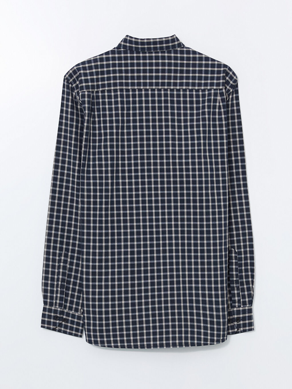 Regular Fit Long Sleeve Plaid Gabardine Men's Shirt -S5MH48Z8-LN6