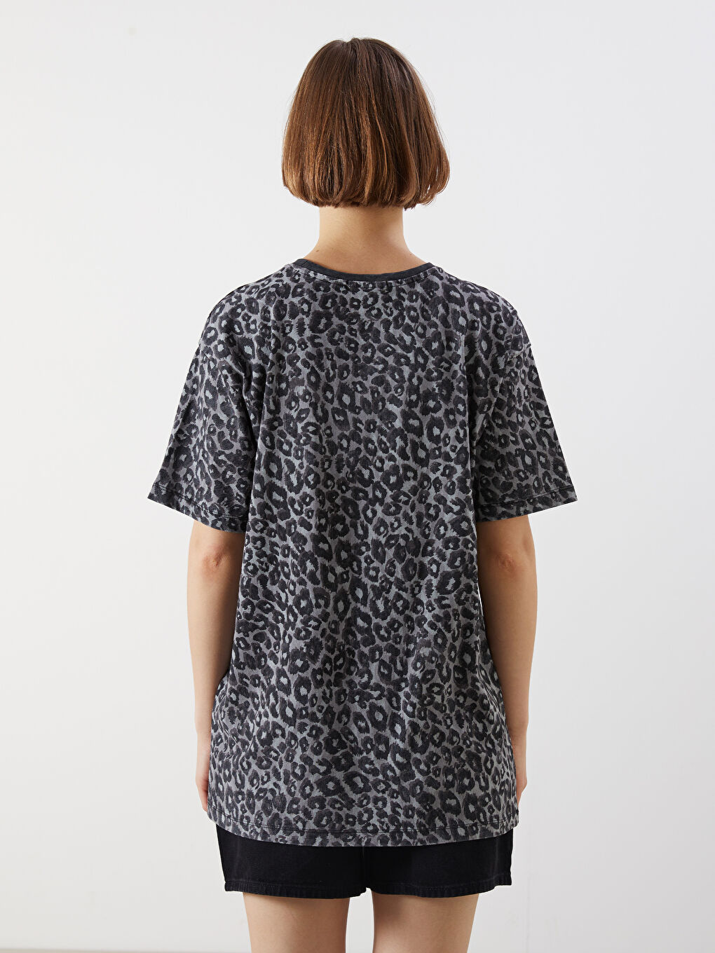 XSIDE Crew Neck Patterned Women's T-Shirt -S5MH56Z8-LQ9