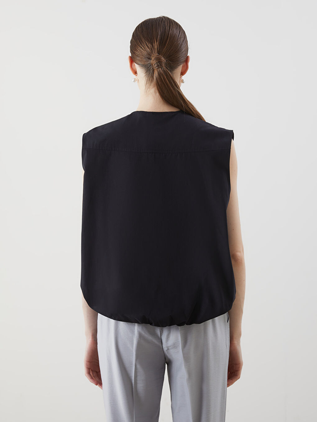 Crew Neck Women's Waistcoat -S5MH63Z8-CVL