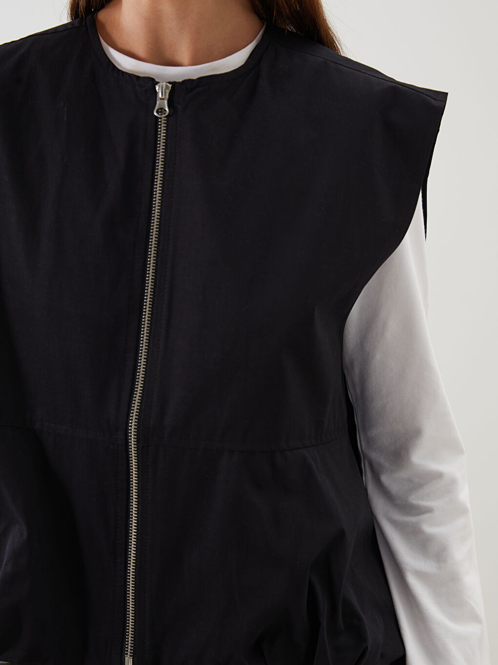 Crew Neck Women's Waistcoat -S5MH63Z8-CVL