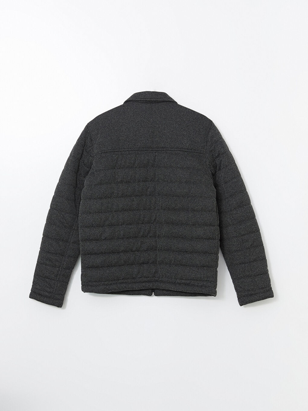 Antrasit Slim Fit Gömlek Yaka Erkek Mont-7