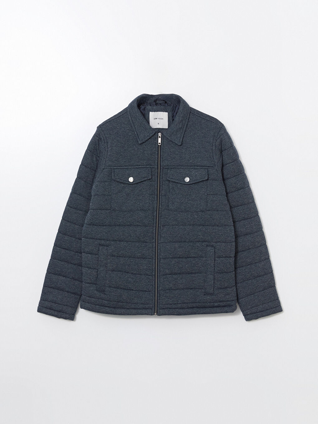 Lacivert Slim Fit Gömlek Yaka Erkek Mont-5