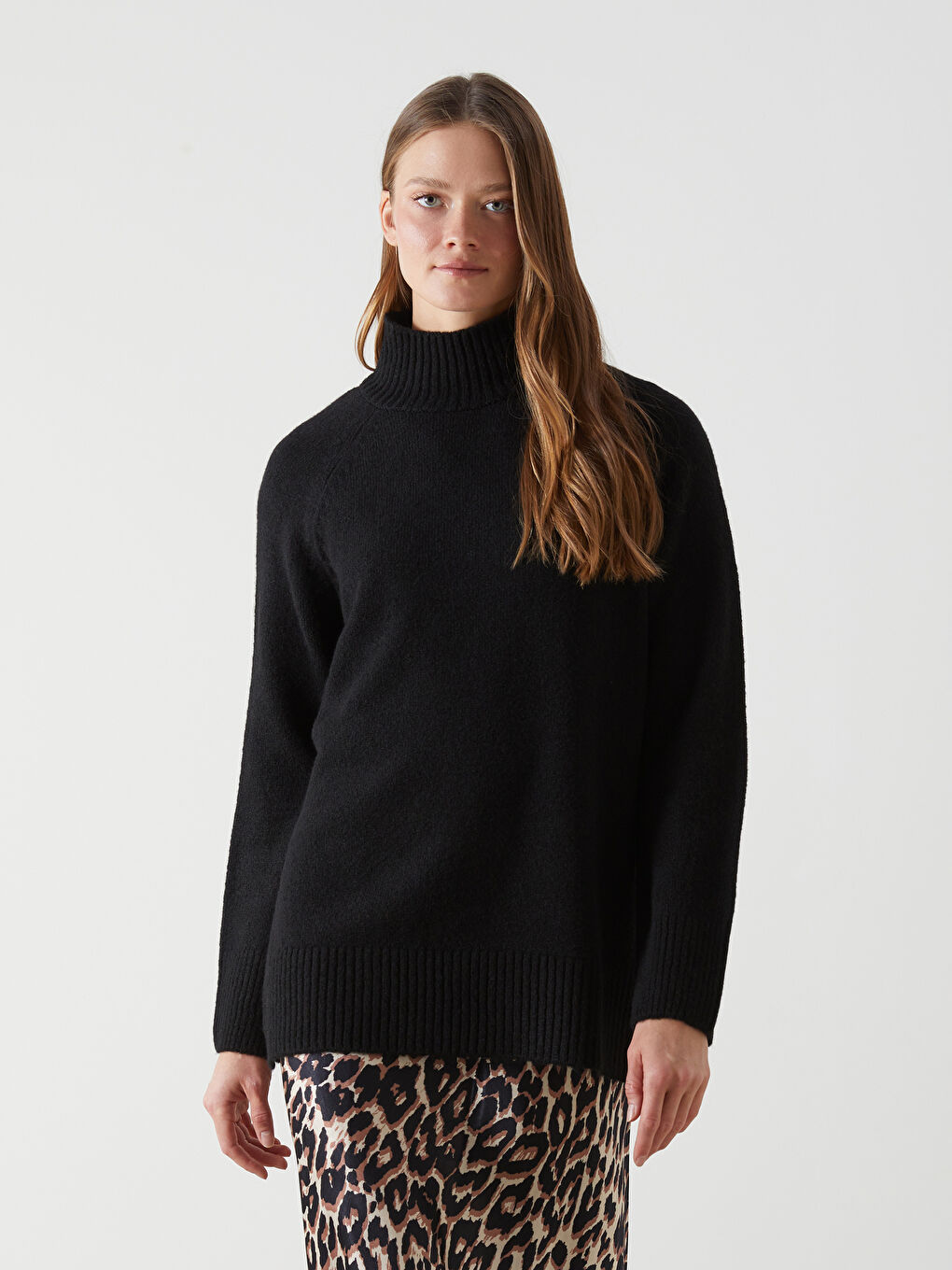 Half Turtleneck Women's Tricot Sweater -S5MH88Z8-CVL
