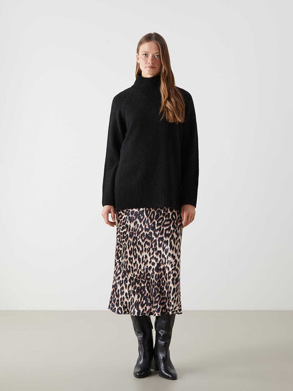 Half Turtleneck Women's Tricot Sweater -S5MH88Z8-CVL