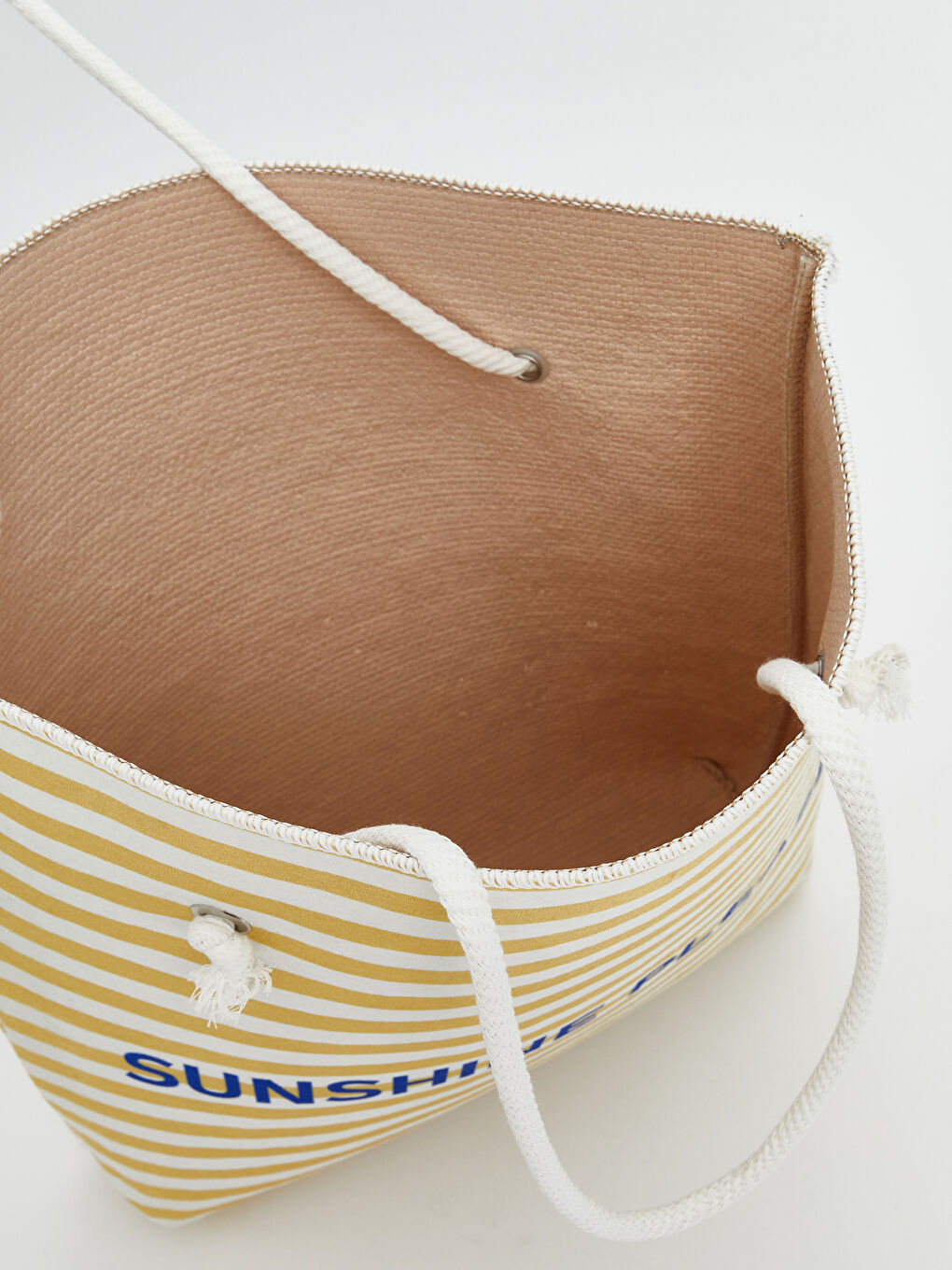 Karışık Baskılı Hasır İpli Kadın Plaj Çantası-3
