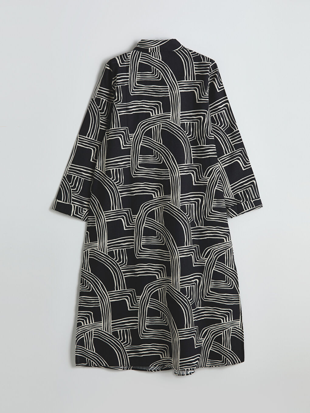 LCW Modest Siyah Desenli Kadın Gömlek Tunik - 5