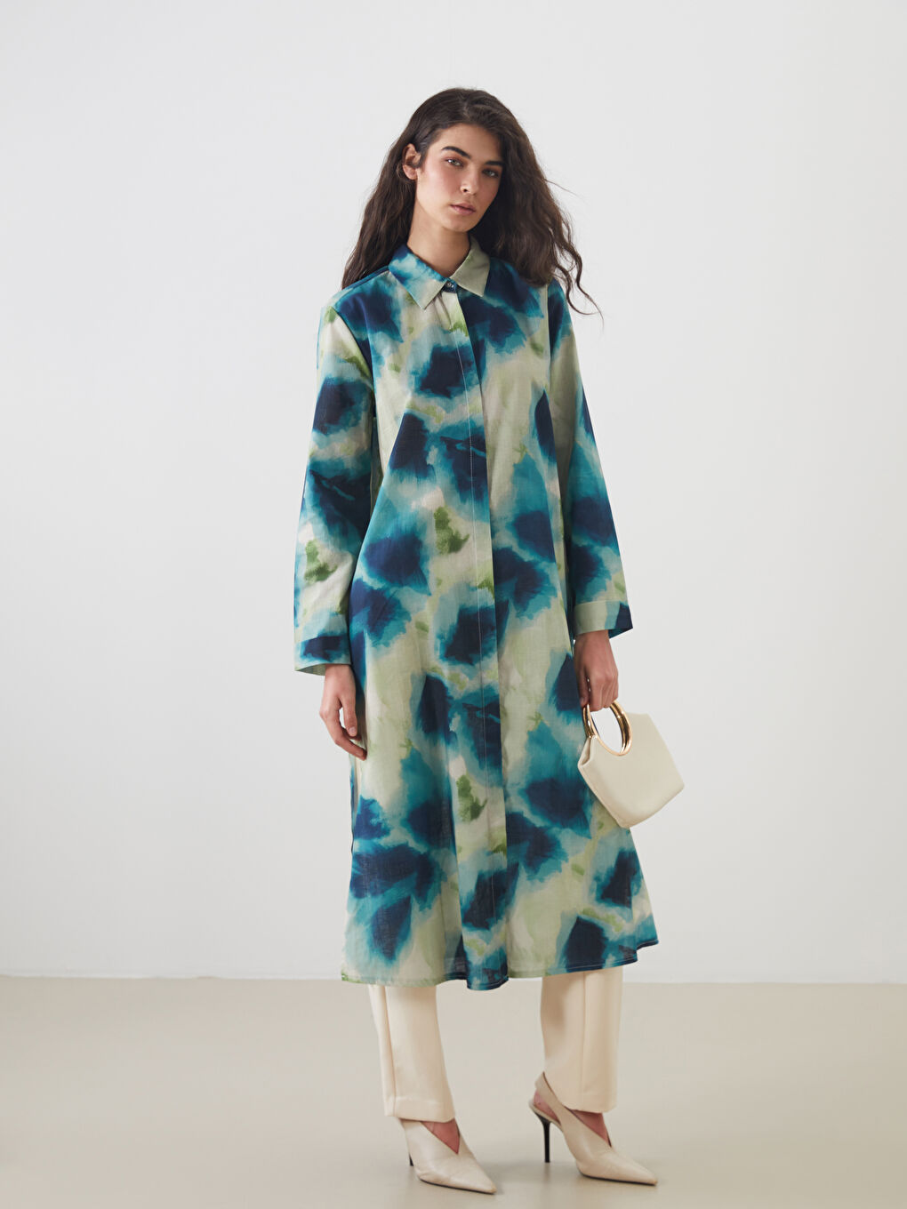 Patterned Women's Shirt Tunic-1